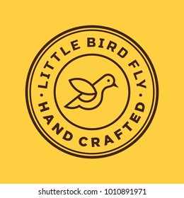 bird - vector logo/icon illustration label