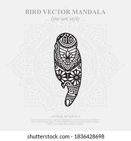 Bird Vector Mandala Line Art Style