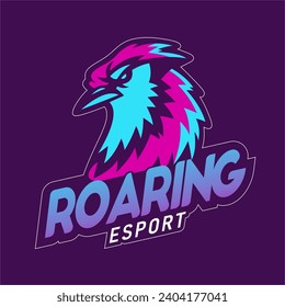 diseño de logotipo de mascota vector pájaro con diseño de ilustración moderno para impresión de insignias, emblemas y camisetas. ilustración de pájaro enojado para el equipo deportivo y deportivo.