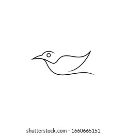 Bird vector with minimalist lines