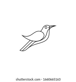 Bird vector with minimalist lines