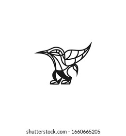 Bird vector with minimalist lines