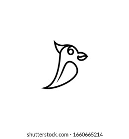 Bird vector with minimalist lines