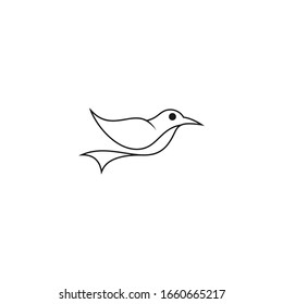 Vector de aves con líneas minimalistas