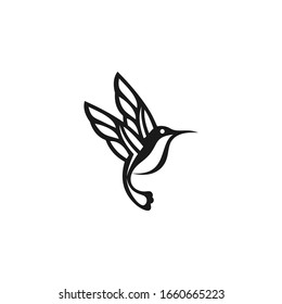 Simple Hummingbirds Line Art Vector Logo Stock Vector (Royalty Free ...