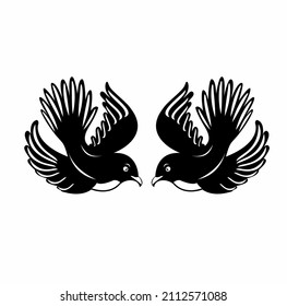 bird vector on white background