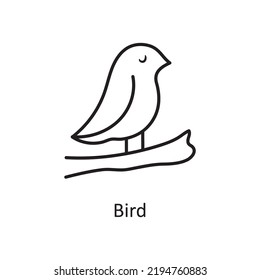 Bird vector Outline Icon Design illustration. Nature Symbol on White background EPS 10 File