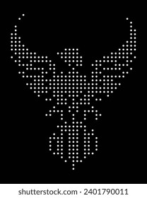 Vogelvektor-T-Shirt-Design von Rhinestone