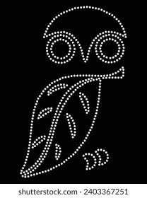 the bird Vector  Rhinestone t-shirt design