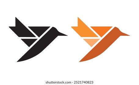 Bird vector silhouette art illustration design. Bird logo icon vector image on isolated white background.