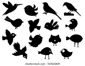 bird vector silhouette clip art for all kind of art and craft products and use for many ways