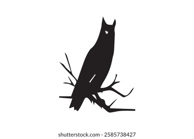 Bird with Vector silhouette image