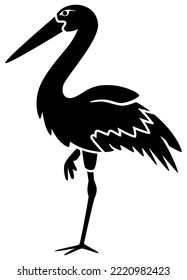 Bird vector, silhouette vector, isolated illustration abstract pattern on white background