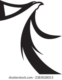 Bird Vector Silhouette pattern vector art icon
