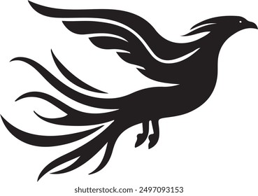 Bird Vector, silhouettes of flying birds in a flat style on a white background. Vector illustration
