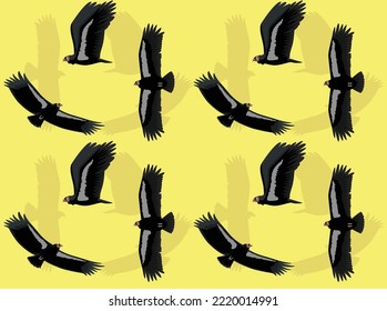 Bird Vulture California Condor Character Seamless Wallpaper Background