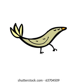 bird walking cartoon