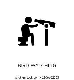 Bird Watching Icon. Bird Watching Symbol Design From Activity And Hobbies Collection. Simple Element Vector Illustration On White Background.