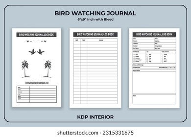 Registro de registros de diarios de observación de aves Interior KDP