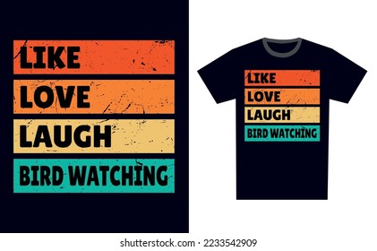 Bird Watching T Shirt Design Template Vector