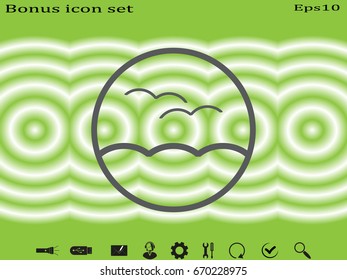 Bird water, icon, vector illustration of Eps10