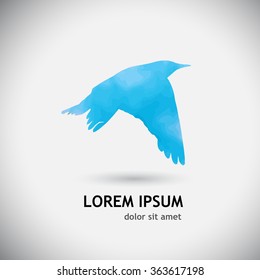 Bird watercolor. Vector