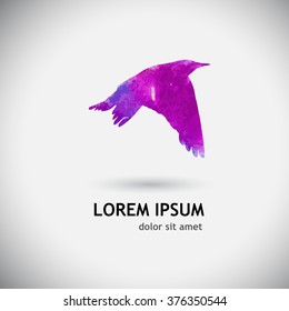 Bird watercolor. Vector