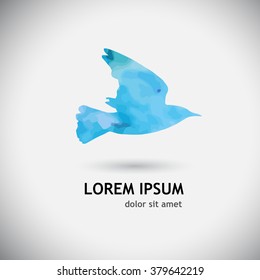 Bird watercolor. Vector