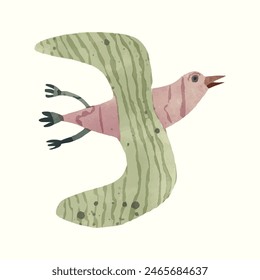 Bird. watercolor vector illustration. animal wildlife.