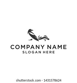 bird wave logo / bird logo