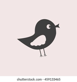 Bird web icon. Isolated illustration