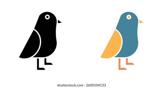 Bird web vector icons set