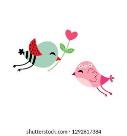 bird wedding card