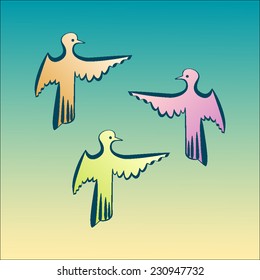 The bird, which points direction associated with wing