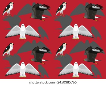 Bird White Hawk Kite Cartoon Nette nahtlose Bildschirmhintergrund Hintergrund