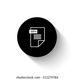 bird - white vector icon  with shadow