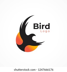 Bird wild logo silhouette