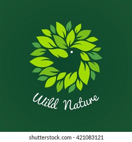 Bird and wild nature vector icon.