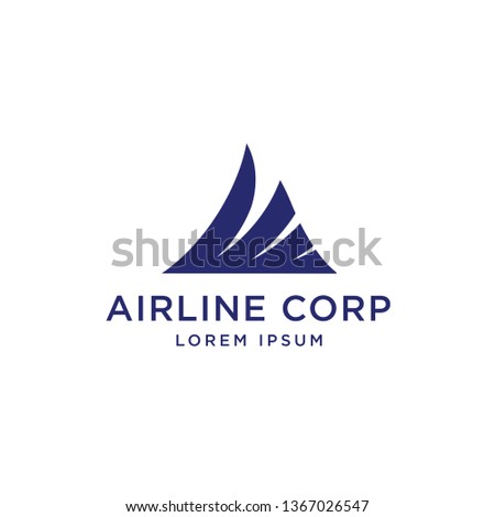 bird wing airline logo template