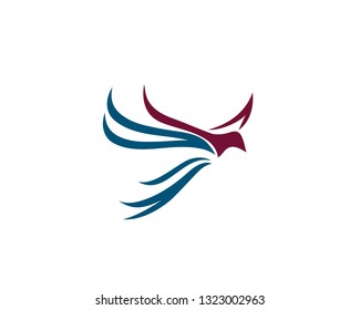 Bird and wing animal logo vector