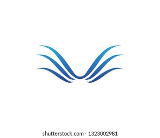 Bird and wing animal logo vector