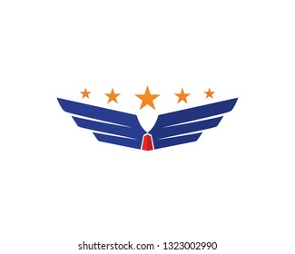 Bird and wing animal logo vector