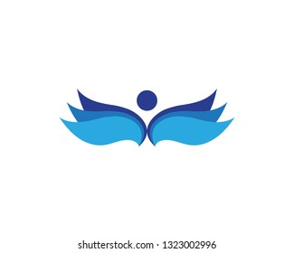 Bird and wing animal logo vector