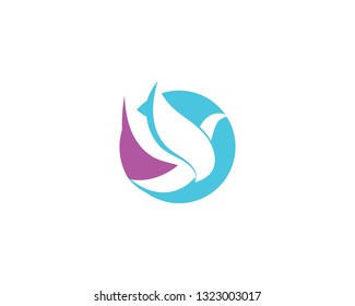 Bird and wing animal logo vector
