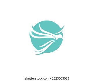 Bird and wing animal logo vector