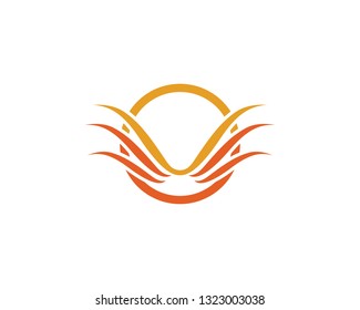 Bird and wing animal logo vector