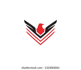 Bird and wing animal logo vector
