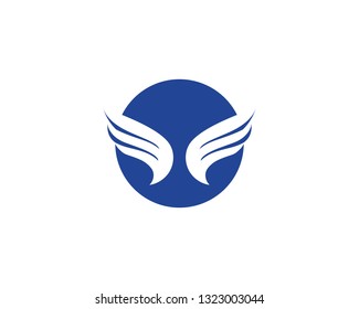 Bird and wing animal logo vector