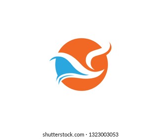 Bird and wing animal logo vector