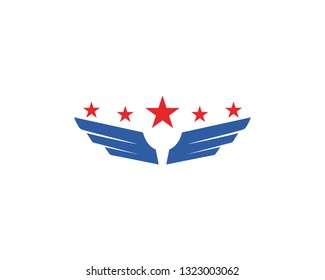 Bird and wing animal logo vector